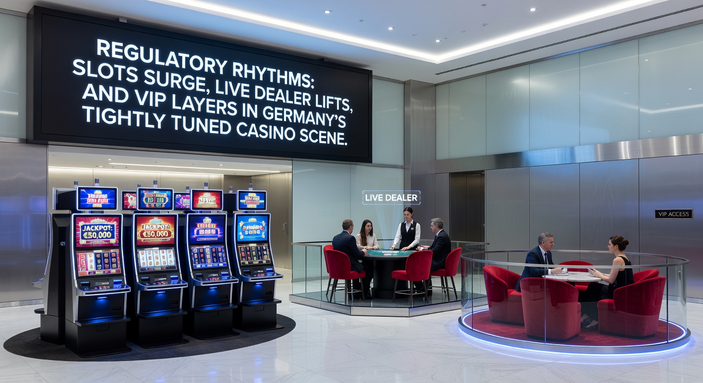 Drehende Slot-Maschinen in einem modernen, regulierten Online-Casino-Ambiente mit Fokus auf deutsche Vorschriften