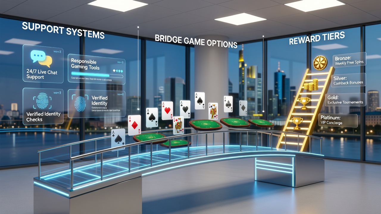 Darstellung gestaffelter Belohnungssysteme und Support-Integration in mobilen deutschen Casinos
