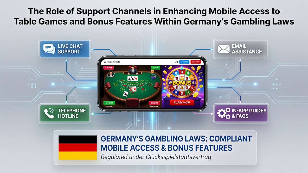Support-Teams helfen Spielern beim mobilen Zugriff auf Tischspiele und Boni in Deutschland